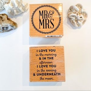 Lot of two rubber stamps